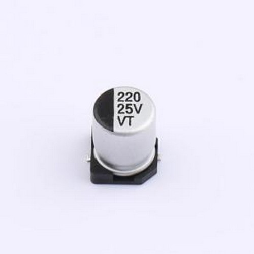 VT1E221M-CRE77 贴片型铝电解电容 220uF ±20% 25V SMD,D6.3xL7.
