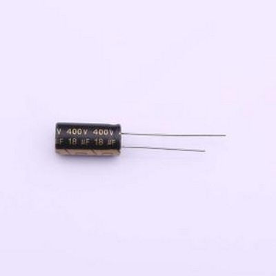 87EC0177 直插铝电解电容 18uF ±20% 400V 插件,D8xL18mm