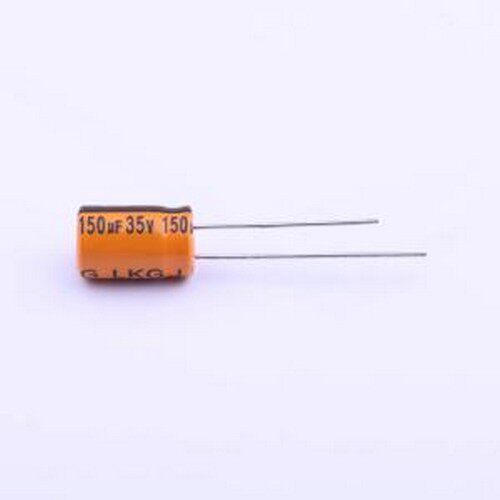 LKGDF1V151MF 直插铝电解电容 150uF ±20% 35V 插件,D8xL11.5mm