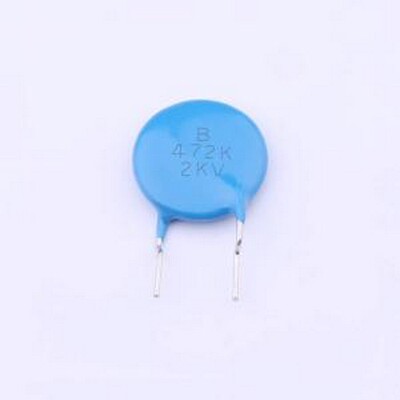 CK45-B3DD472KYNNA 直插瓷片电容 4.7nF ±10% 2kV 插件,P=7.5mm