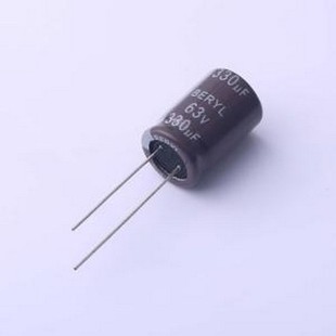 直插铝电解电容 330uF ±20% RC063M331LO13 插件 1A3C 63V 20D