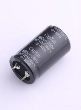 HP681M250N410A 牛角型电解电容 680uF ±20% 250V 插件,D25xL41m