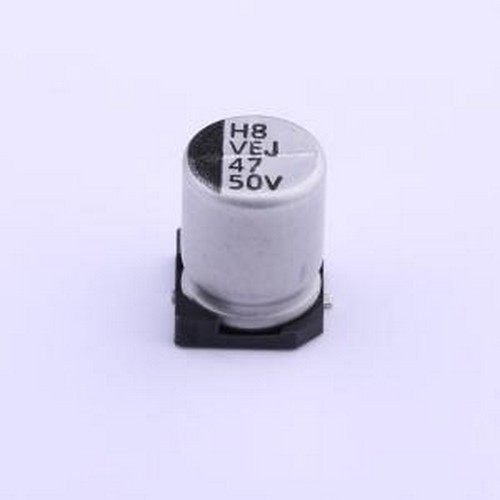 VEJ470M1HTR-0810 贴片型铝电解电容 47uF ±20% 50V SMD,D8xL10m