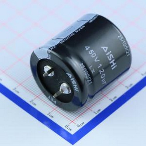 ELX2WM121Q30KT 牛角型电解电容 120uF ±20% 450V 插件,D30xL30m