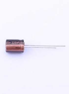 RXK221M1EBK-0811 直插铝电解电容 220uF ±20% 25V 插件,D8xL11.