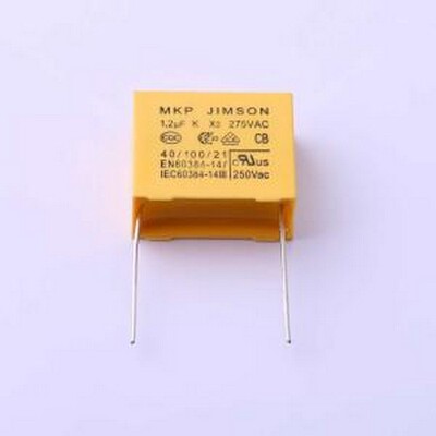 MKP125K275A02 安规电容 1.2uF ±10% 275V 等级:X2 插件,P=22.5m