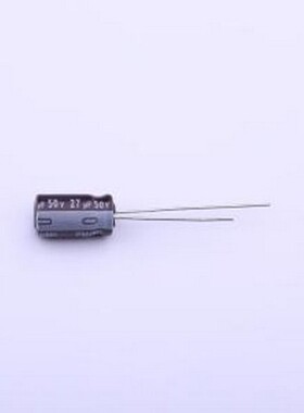 UPM1H270MED 直插铝电解电容 27uF ±20% 50V 插件,D6.3xL11mm