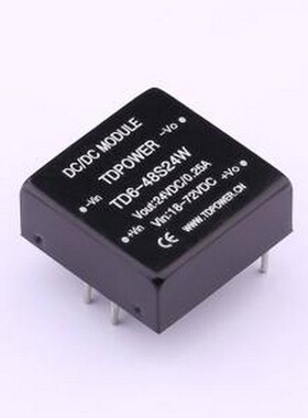 TD6-48S24W 电源模块 TD6-48S24W 插件,25.4x25.4mm