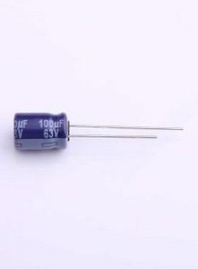 ECA1JM101 直插铝电解电容 100uF ±20% 63V 插件,D8xL11.5mm