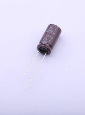 EKYB250ELL102MJ20S 直插铝电解电容 1000uF ±20% 25V 插件,D10x
