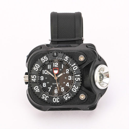 户外野营LED手表灯个性夜跑手腕灯USB充电手电筒个性创意腕表灯