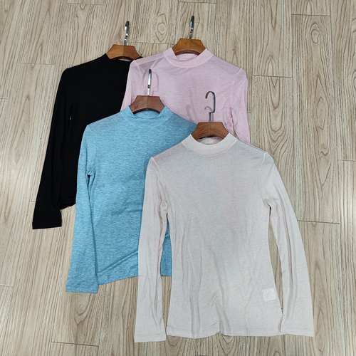 撤柜轻奢女士春秋长袖T恤莱赛尔天丝羊毛混纺修身显瘦打底衫上衣