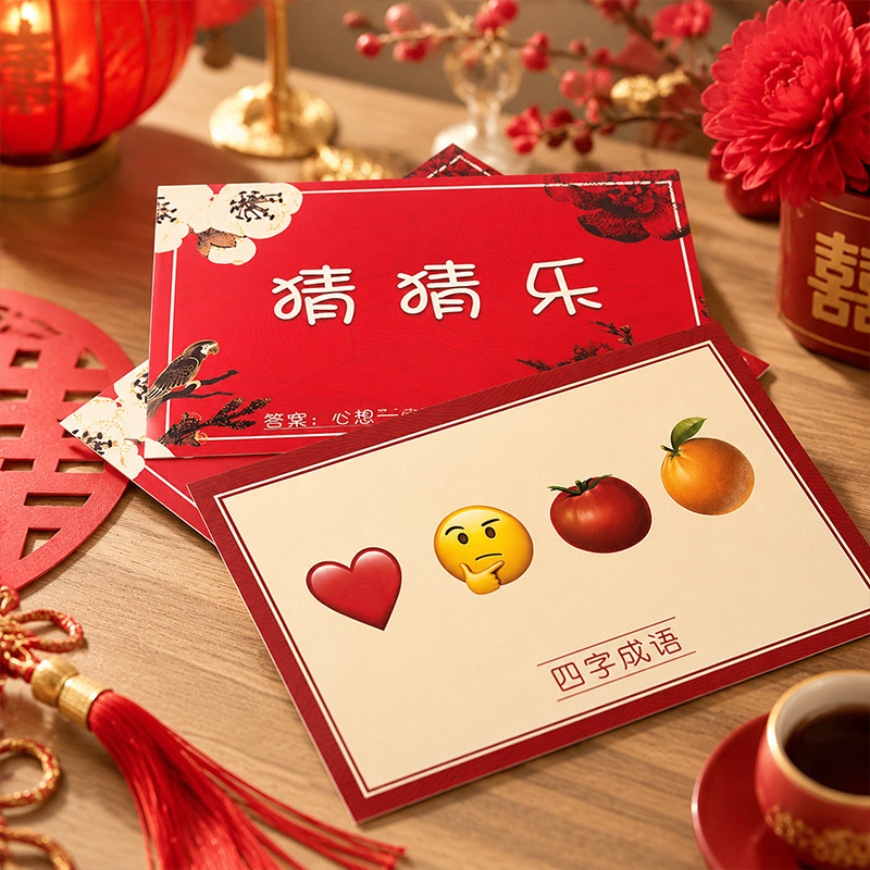 接亲游戏看图猜成语结婚道具全套互动emoji猜猜乐婚礼卡片小游戏