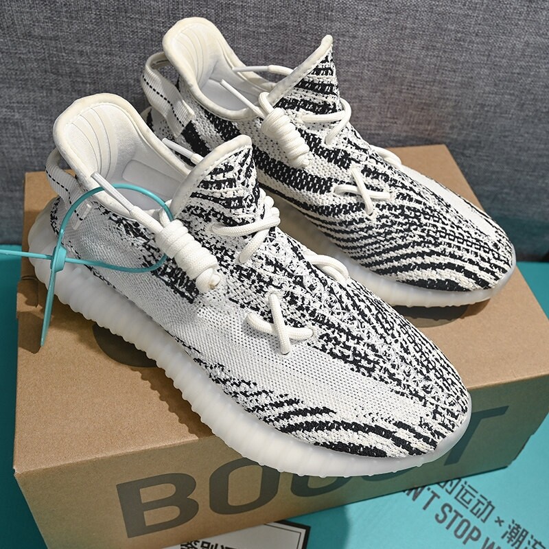 白斑马椰子鞋350满天星男女情侣款透气网布运动休闲鞋夏季跑步鞋