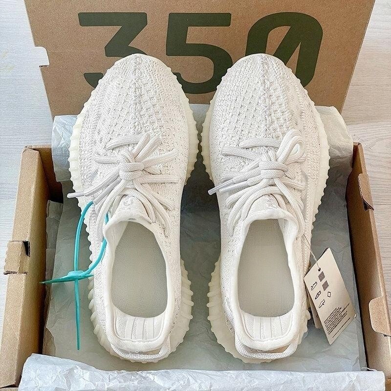 椰子鞋350纯白冰淇淋网布透气健步鞋男女软底休闲运动鞋防滑跑鞋