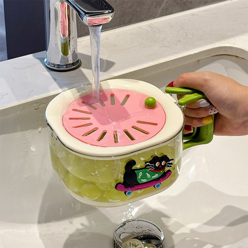 高颜值奶油多巴胺洗水果篮