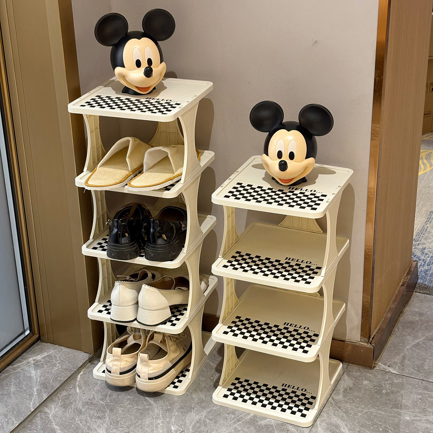 鞋架简易家用门口小多层桌窄缝可移动宿舍鞋子收纳神器塑料置物架