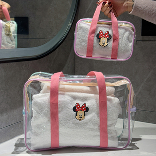 洗漱包便携收纳化妆包手提袋子防水洗浴沙滩包果冻包女大容量透明