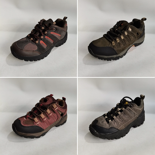 厚底断码 外贸原单尾货大童鞋 防滑耐磨鞋 休闲徒步鞋 真皮户外登山鞋
