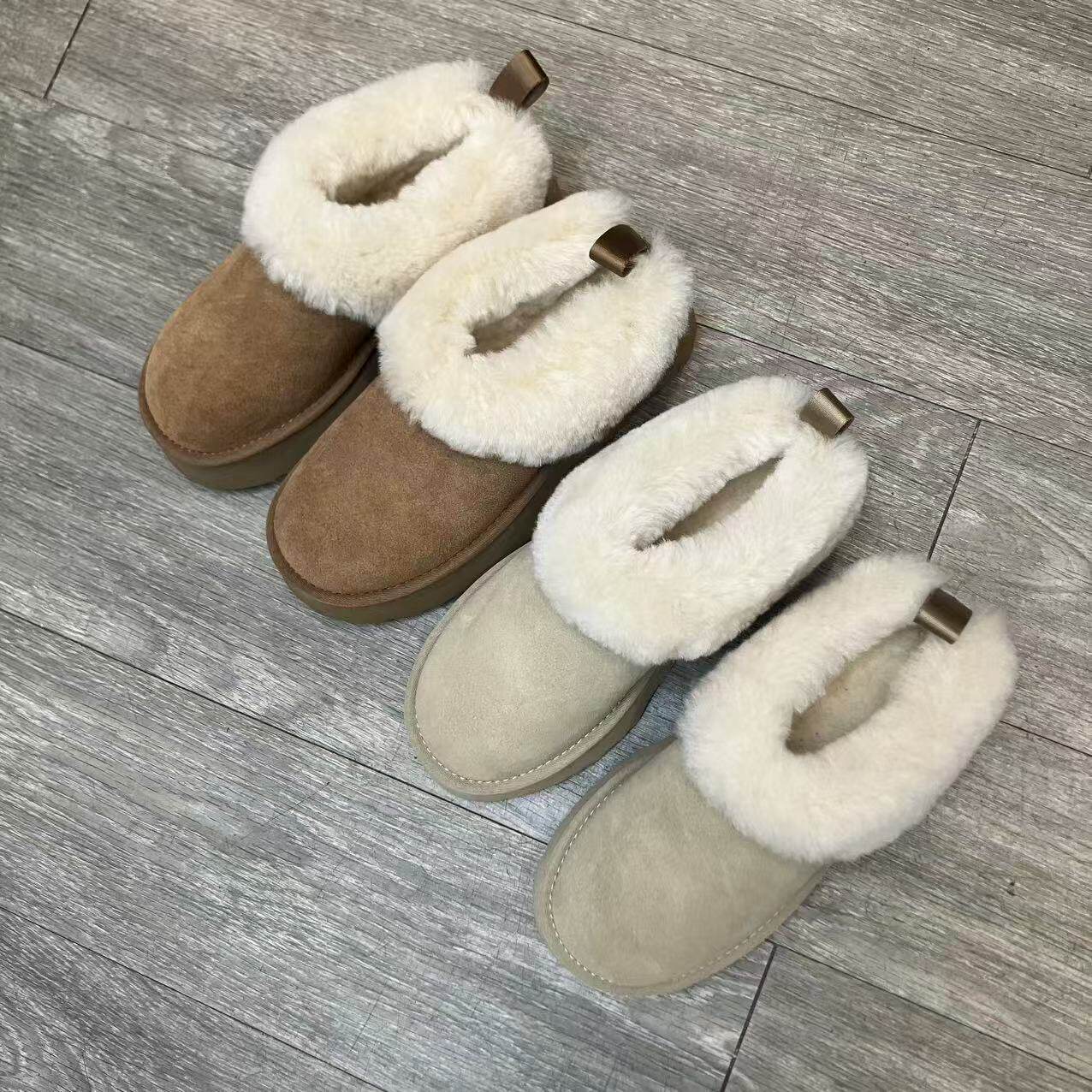 澳洲纯羊皮毛一体雪地靴
