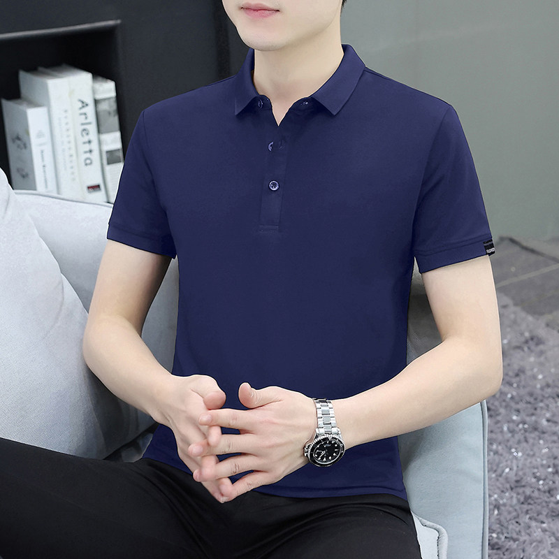 2026新款短袖T恤男士翻领Polo打底衫半袖男装上衣服男式T恤潮