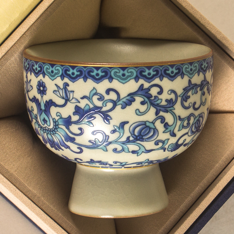 正品高颜值100ml汝窑主人杯