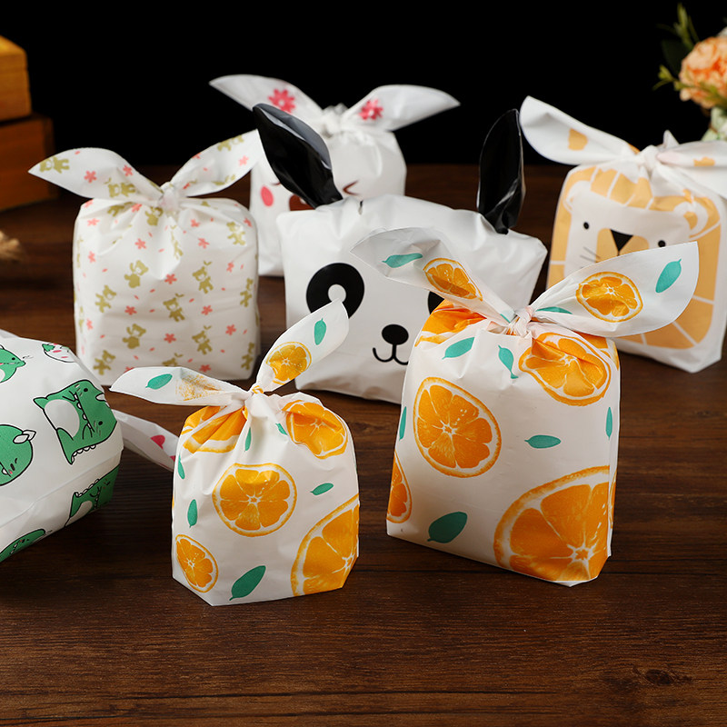 兔耳朵糖果袋牛轧糖雪花酥曲奇饼干儿童圣诞节可爱礼品点心包装袋