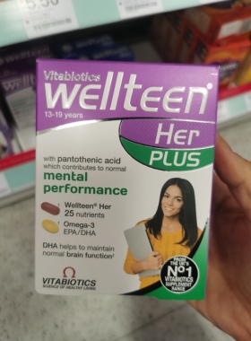 英国Vitabiotics Wellteen Him Plus青少年女孩复合维生素鱼油13+