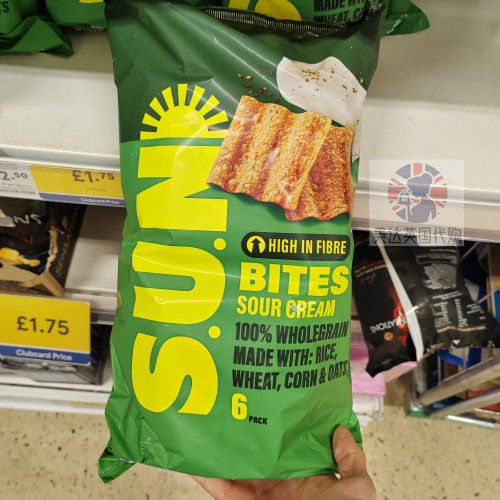 英国低卡零食walker Sunbites薯片低脂谷物脆片网红薯片6独立小包