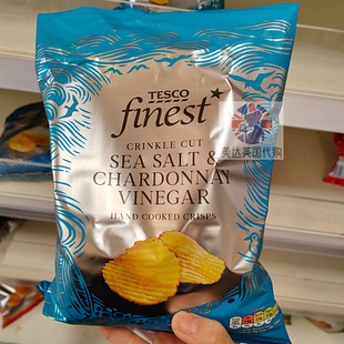 英国TESCO超市限量版零食手工烹制薯片多口味150g