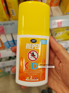 英国Boots Repel宝宝儿童防蚊/驱蚊虫喷雾12个月+不含DEET 100ml