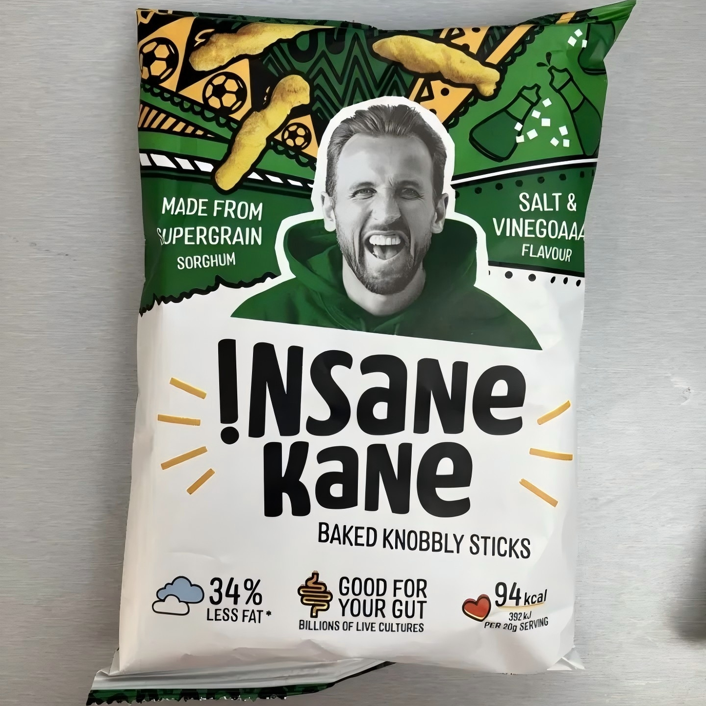 英国代购Insane Grain高粱烘焙棒盐醋/芝士低脂低糖无麸质零食80g