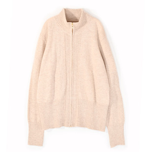 秋冬少量定制羊绒针织拉链羊绒开衫外套
