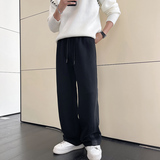 2024冬季网红卫裤宽松痞帅休闲加绒弯刀裤男Z810-P75常规P65，男装休闲裤，星座1104（原A460）