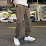 2024秋冬新款加绒加厚呢料休闲裤运动裤束脚卫裤男士K18-P60，男装休闲裤，星座1104（原A460）