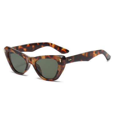 Retro leopard print sunglasses, cat's eyes, sunglasses, riv