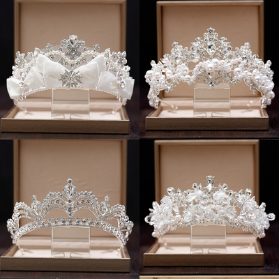 皇冠合金水钻奢华闪钻头饰