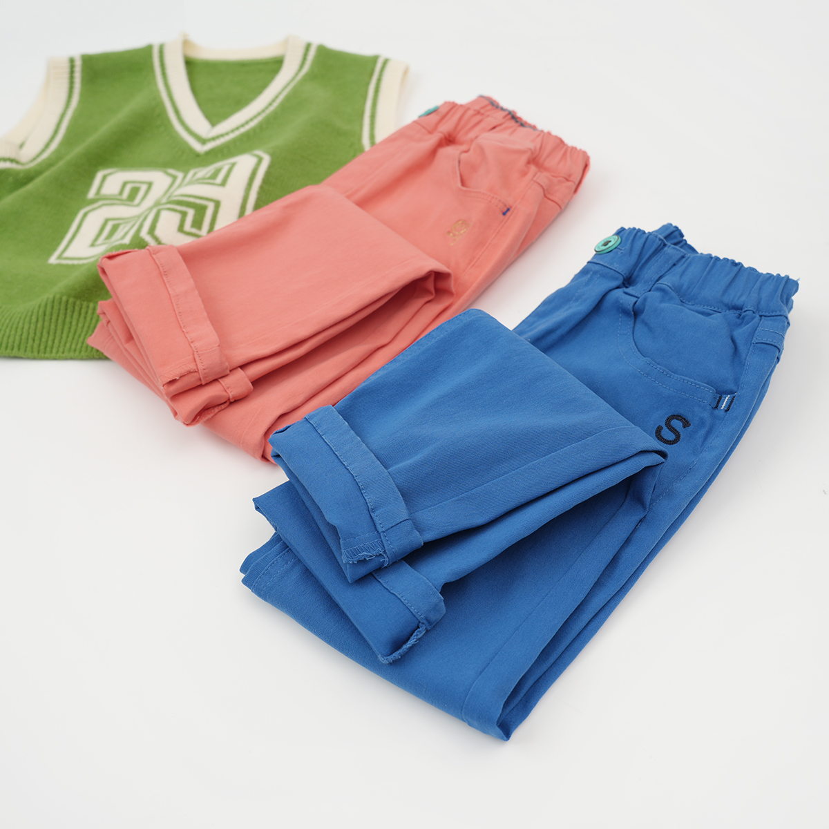 53841 清 儿童纯棉弹力长裤 男童女童打底裤 铅笔裤 春秋 中大童