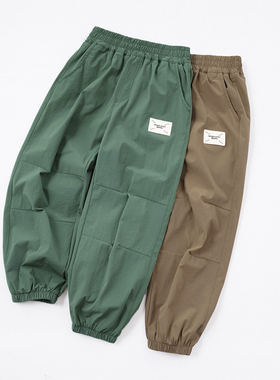 84480 儿童运动裤 男女童束口长裤 薄款慢跑裤 中大童 春夏款