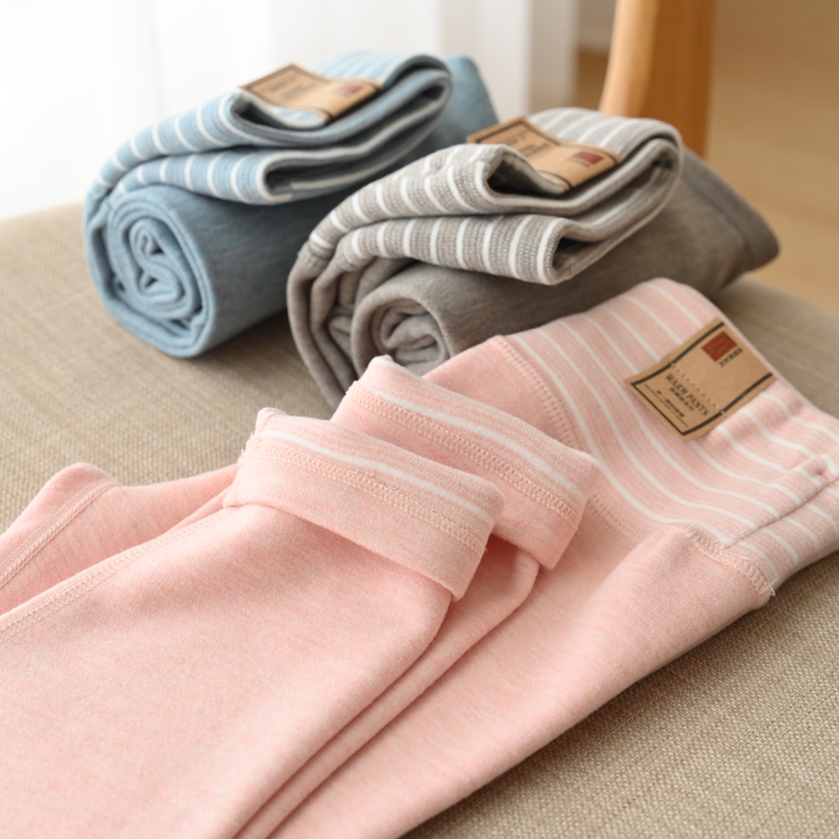 保暖膨体德绒儿童高腰秋裤打底裤