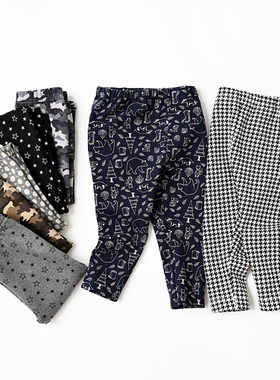 77366 清库 日系好棉儿童长裤 男童女童修身裤纯棉打底裤C