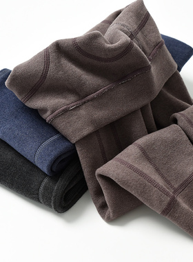 74809 双面暖绒 儿童保暖秋裤 男童收口保暖打底裤家居裤