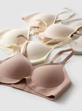 87273 80支兰精莫代尔无钢圈内衣 女士一片式薄款文胸 水滴杯胸罩