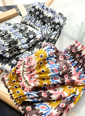 75339 特 清凉夏日儿童人棉裤 女童薄款收口灯笼裤小童开裆裤