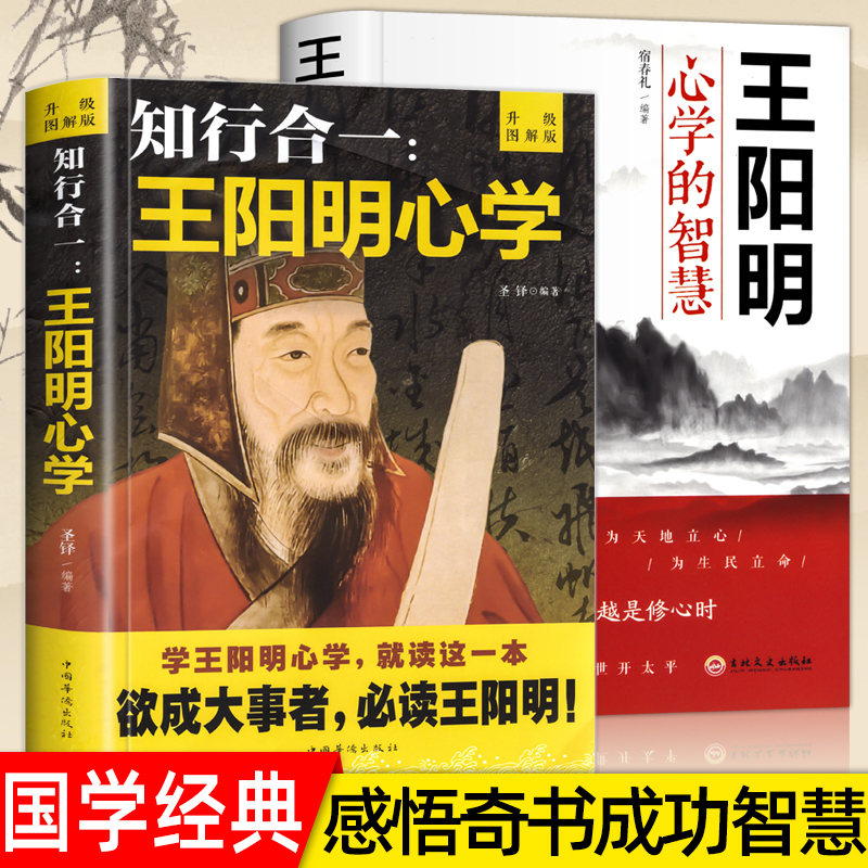 全2册王阳明心学知行合一王阳明心学的智慧中国哲学史王守仁阳明全书人生哲理修身处世之道五百年来王阳明大传国学经典哲学书籍-封面