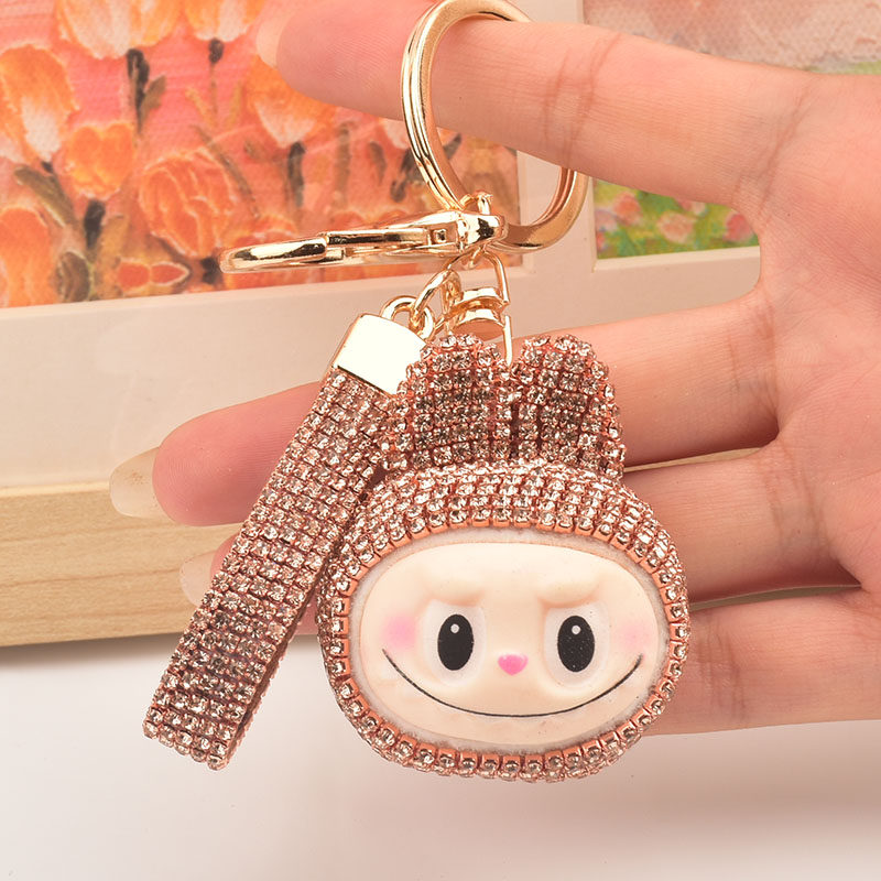 潮牛创意水钻拉布布钥匙扣挂饰可爱卡通汽车钥匙挂件包包挂件,节庆用品/礼品,钥匙扣,淘宝优惠券,粉丝福利购,淘宝优惠卷