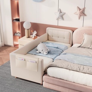 儿童软包拼接床边加宽拼接床大人可睡婴儿床防撞男孩宝宝床边床