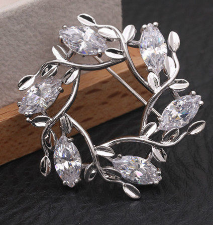 Broche femme en Zircon diamant - Ref 1178309 Image 1
