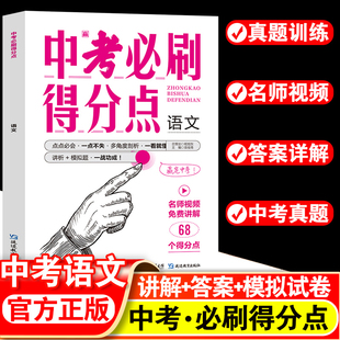 2024新版 中考必刷得分点语文 中考必刷题试卷教辅 视频知识点汇总 考点解析真题全刷 九年级总复习模拟测试卷