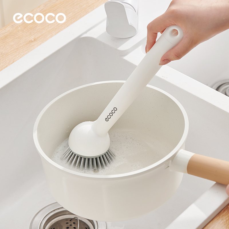 ecoco锅刷长柄厨房专用洗锅刷子家用多功能清洁刷不沾油刷锅神器